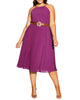 Estelli Pleated Nights Halter Dress - thumbnail