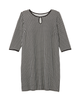 Seattle 3/4 Sleeve Shift Dress with Tipped Sleeve, Neckline, and Side Seamed Pockets - thumbnail