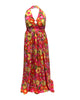 Smak Parlour Pink & Orange Floral Halter Maxi Dress - thumbnail