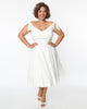 Unique Vintage Off White Prairie Swing Dress - thumbnail
