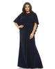 Jersey Cape Sleeve A Line Gown - thumbnail