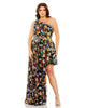 Sequin Embellished One Shoulder Asymmetrical Gown - thumbnail