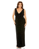 Rhinestone Embellished Open Back Jersey Gown - thumbnail