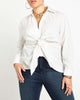 Tie Front Collared Blouse - thumbnail