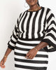 Wide Sleeve Striped Sweater - thumbnail