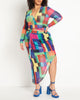 Asymmetrical Curved Midi Skirt - thumbnail