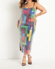 Printed Sequin Slip Dress - thumbnail