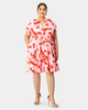 Lobster star print cotton crewneck drop waist tiered dress - thumbnail