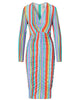 Deep V Striped Dress - thumbnail