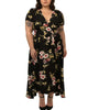 Anna Crossover Stretch Wrap Maxi Dress Floral - thumbnail