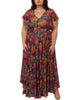 Josephine Maxi Dress Multi Colored Floral V-Front - thumbnail
