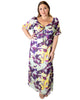 Lurex A Line Maxi Dress with Puff Sleeves - thumbnail