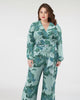 Floral Faux Wrap Jumpsuit in Green - thumbnail