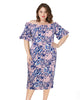 Off the Shoulder Ruffle Dress in Lilac - thumbnail