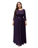 See-Through Floor Length Lace Evening Dress - thumbnail