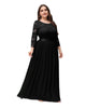 See-Through Floor Length Lace Evening Dress - thumbnail