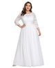 See-Through Floor Length Lace Evening Dress - thumbnail