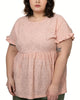 Agnes Floral Motif Blouse Pink - thumbnail