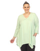 White Mark Empire Waist V-Neck Tunic Top - thumbnail