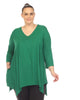 White Mark Empire Waist V-Neck Tunic Top - thumbnail