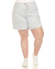 White Mark Super Soft Drawstring Waistband Sweat Shorts - thumbnail