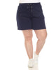 White Mark Super Soft Drawstring Waistband Sweat Shorts - thumbnail