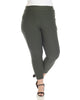 White Mark Super Soft Elastic Waistband Scuba Pants - thumbnail