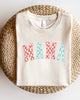 Mama Wavy Checkered Short Sleeve Graphic Tee - thumbnail