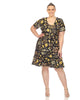 White Mark  Floral Short Sleeve Knee Length Dress - thumbnail