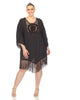 White Mark Crocheted Fringed Trim Dress  Cover Up - thumbnail