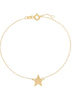 Solid Mini Star Bracelet  14K Gold One Size - thumbnail