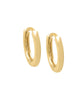 Mini Solid Huggie Earring  14K Gold 10 MM Pair - thumbnail