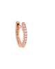 Diamond Huggie Earring  14K Rose Gold 10 MM Single - thumbnail