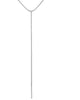 Tennis Lariat Necklace Silver One Size - thumbnail