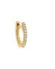 Diamond Huggie Earring  14K Gold 10 MM Single - thumbnail
