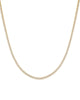 Classic Thin Tennis Necklace Gold 15" - thumbnail