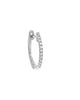 Diamond Huggie Earring  14K White Gold 12 MM Single - thumbnail