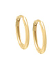 Mini Solid Huggie Earring  14K Gold 14 MM Pair - thumbnail
