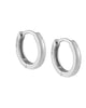 Plain Ring Huggie Earring Silver One Size - thumbnail