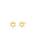Solid Star Of David Stud Earring Gold One Size Pair - thumbnail