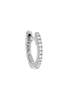 Diamond Huggie Earring  14K White Gold 10 MM Single - thumbnail