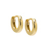 Tiny Wide Solid Huggie Earring  14K Gold One Size Pair - thumbnail