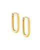 Solid Oval Huggie Earring Gold 10 MM - thumbnail