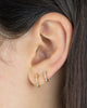 CZ Mini Huggie Earring Combo Set Rose Gold One Size - thumbnail