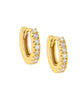 CZ Mini Huggie Earring Gold 10 MM - thumbnail