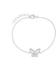 Pavé X Baguette Butterfly Bracelet Silver One Size - thumbnail