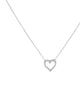 Classic Diamond Heart Necklace  14K White Gold One Size - thumbnail