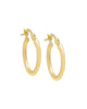 Thin Round Hoop Earring  14K Gold 12MM - thumbnail