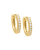 CZ Mini Huggie Earring Gold 12 MM - thumbnail