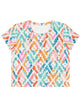 Carnival Ikat Crop Tee - thumbnail